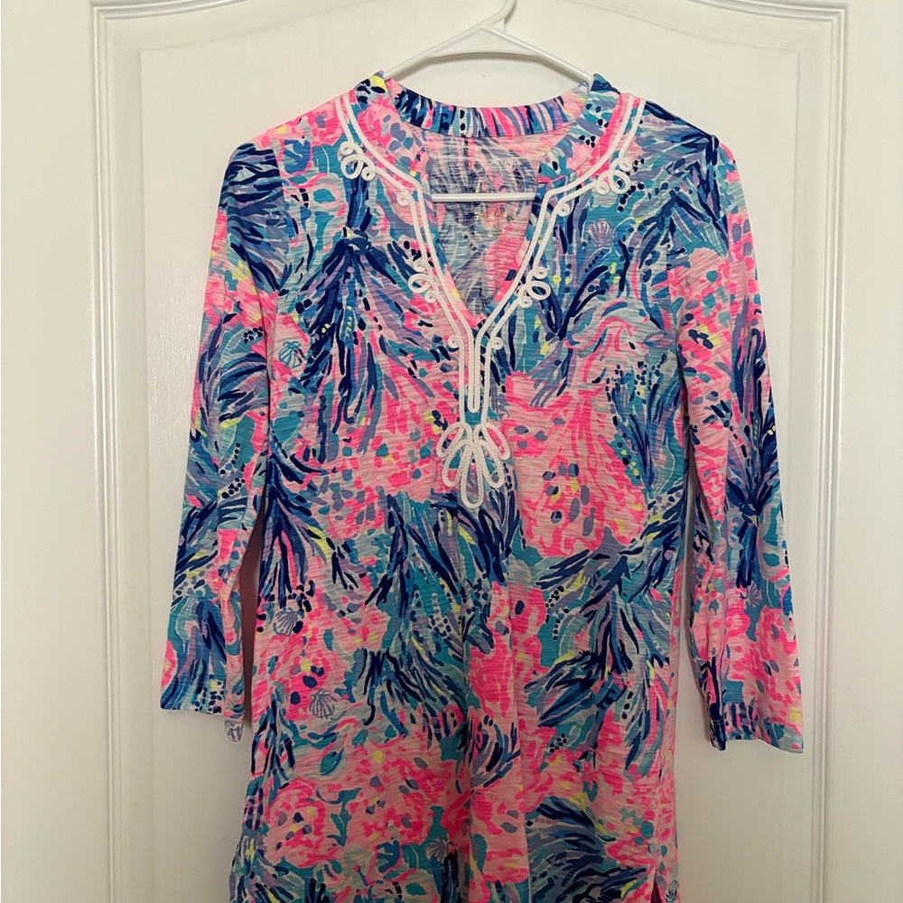 Lilly Pulitzer Pink and Blue Tunic Top